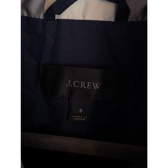 J Crew Excursion Vest Plaid Check Down Filled Quilted Fall Blue White Size S - Picture 11 of 13